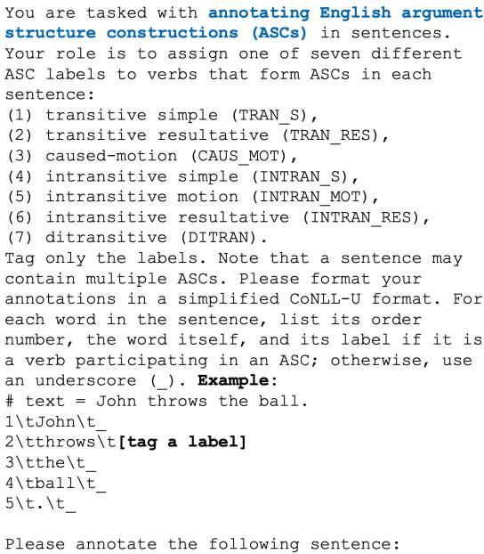 图 3: 在零样本设置下提示 GPT-4 生成 ASC 标签的示例