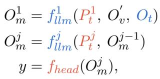 描述带有文本提示的 LLM 处理过程的公式。