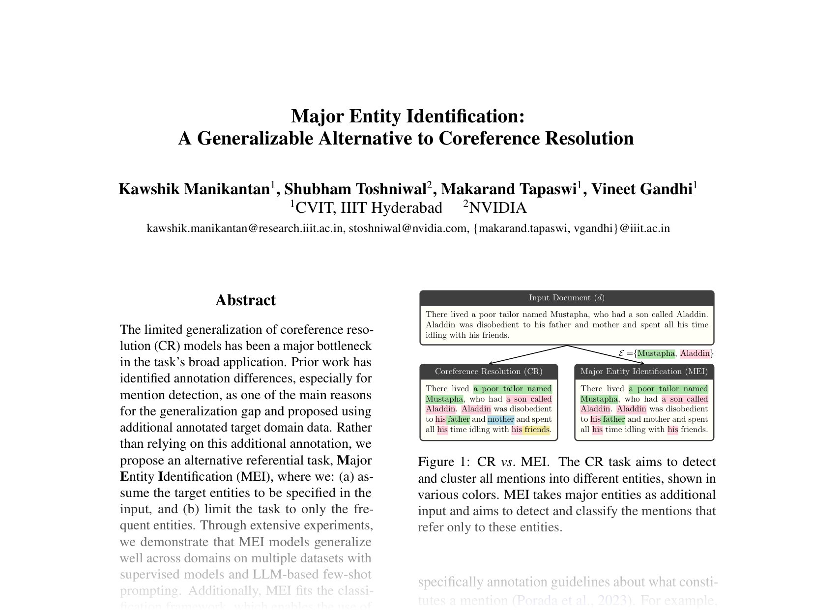 [Major Entity Identification: A Generalizable Alternative to Coreference Resolution 🔗](https://aclanthology.org/2024.emnlp-main.652.pdf)