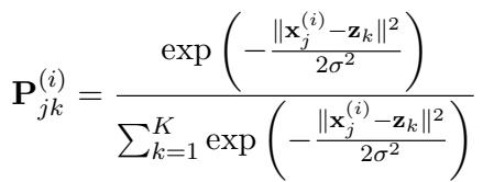 Equation for the probability matrix P.