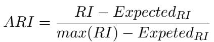 ]\nA R I = \\frac { R I - E x p e c t e d _ { R I } } { m a x ( R I ) - E x p e t e d _ { R I } }\n()