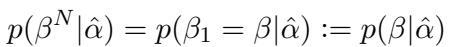公式: 给定重复模式下 beta 的概率