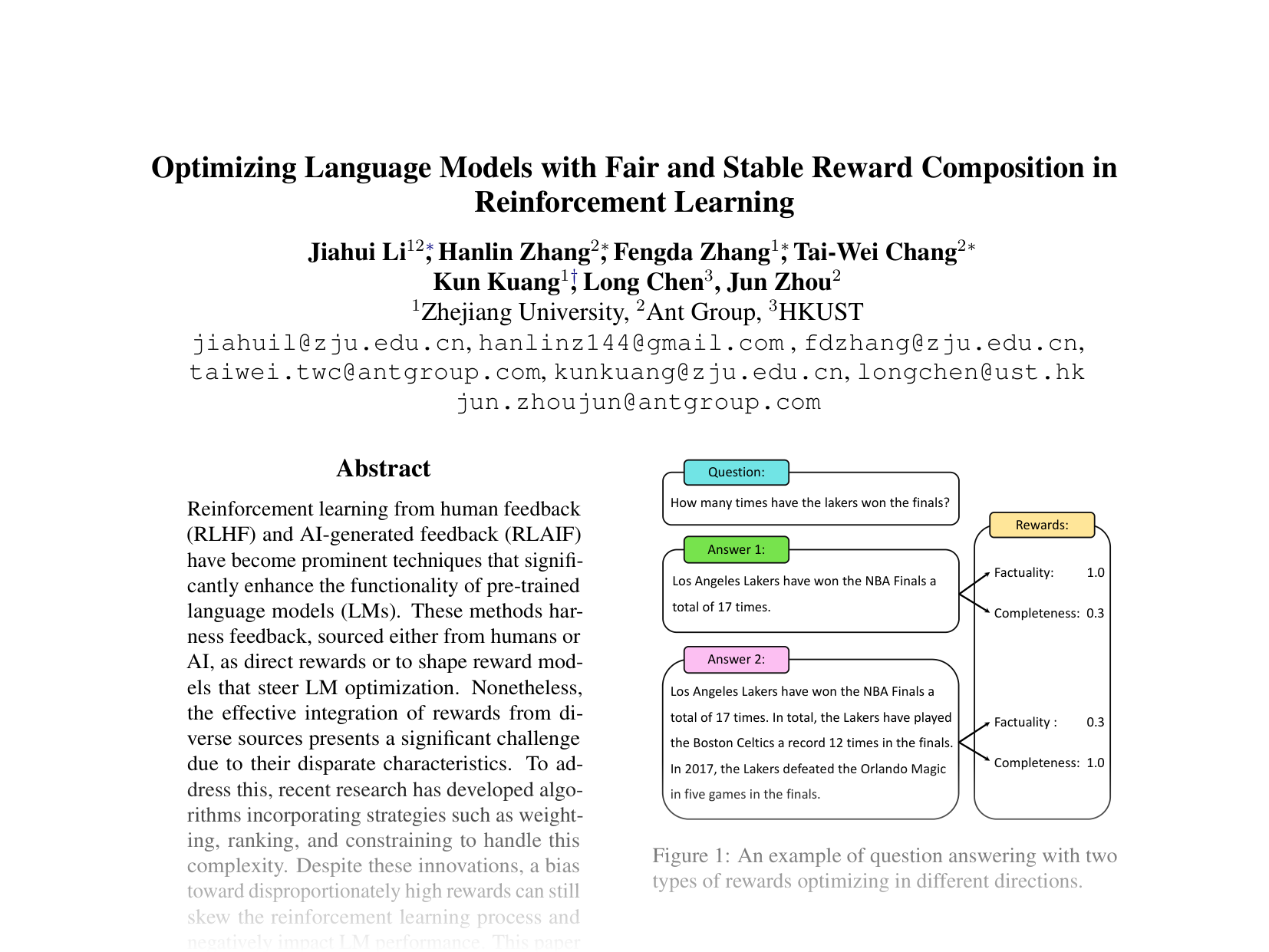 [Optimizing Language Models with Fair and Stable Reward Composition in Reinforcement Learning 🔗](https://aclanthology.org/2024.emnlp-main.565.pdf)