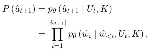 Equation for Teacher Inference Probability.