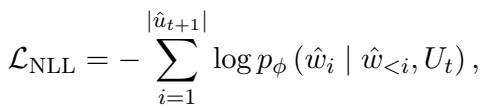 Equation for Student NLL Loss.