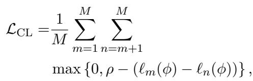 Equation for Multi-Label Contrastive Learning Loss.