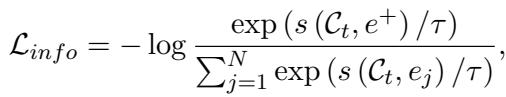 Equation 2: Vanilla contrastive loss function.