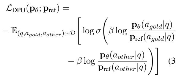 Equation for Direct Preference Optimization (DPO).