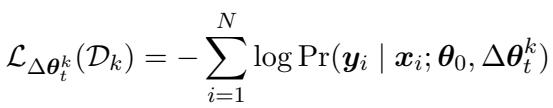 Loss function for target task optimization.