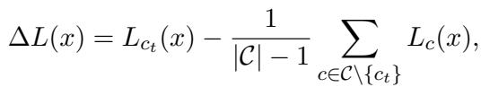 Equation 2: Logit discrepancy formula.