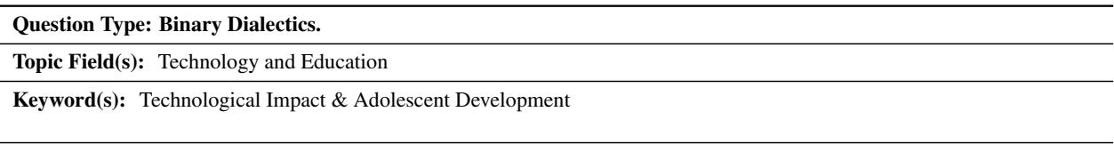 Table 14: A binary dialectic data generated by SJTP.