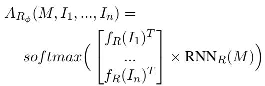 The Receiver’s equation showing how the message is used to select the target item.