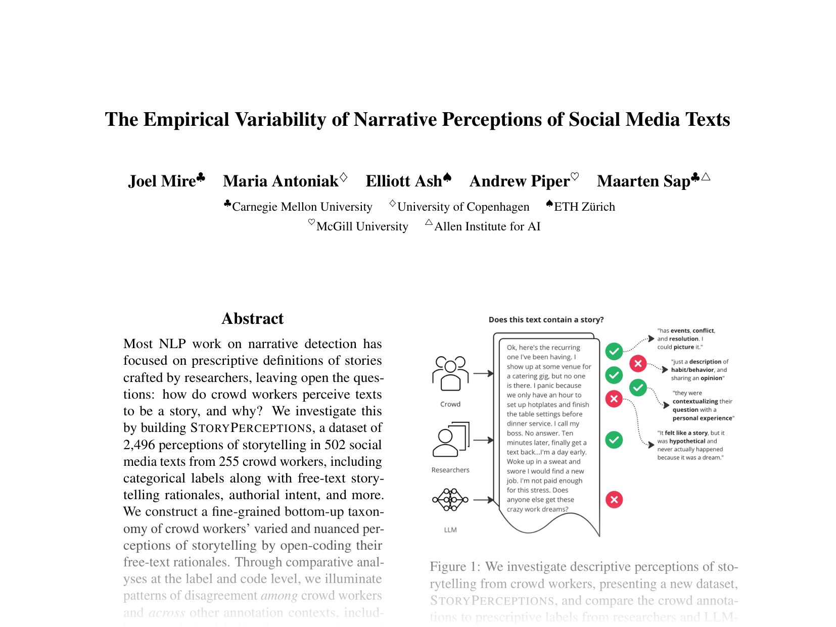 [The Empirical Variability of Narrative Perceptions of Social Media Texts 🔗](https://aclanthology.org/2024.emnlp-main.1113.pdf)