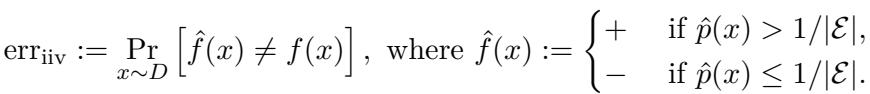 Equation for the IIV misclassification rate.